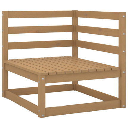 Set Divani da Giardino 2 pz Cuscini Marrone ambra Pino Massello
