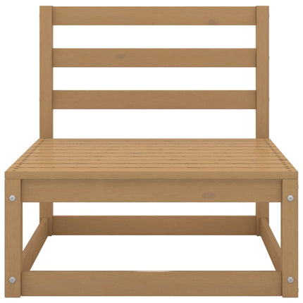 Set Divani da Giardino 2 pz Cuscini Marrone ambra Pino Massello
