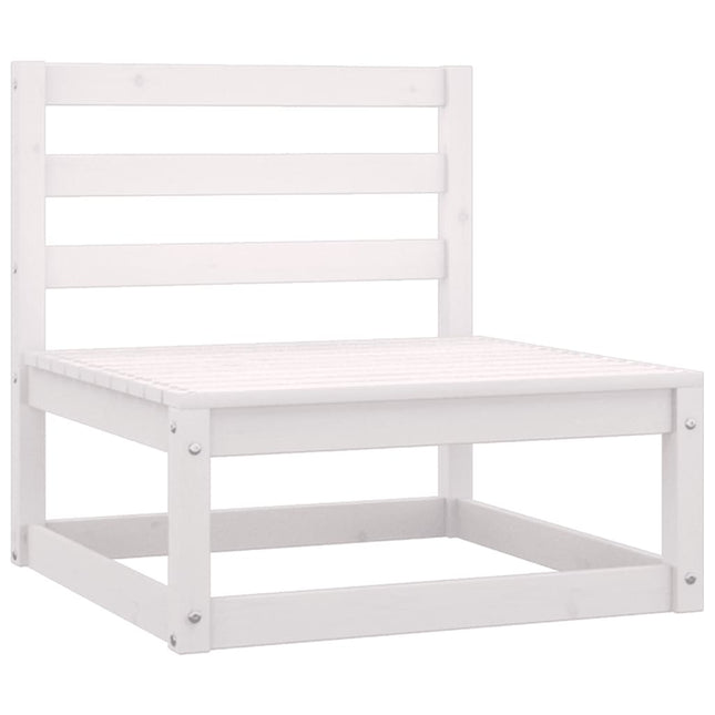 Set Divani da Giardino 3 pz Cuscini Legno Massello Pino Bianco