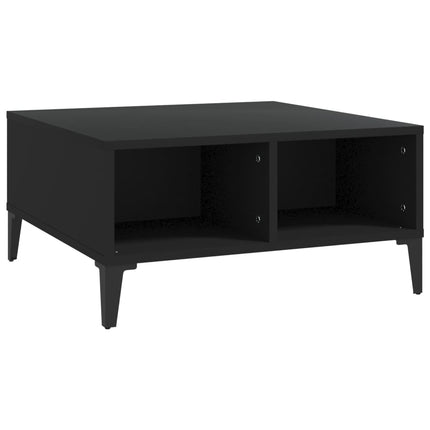 Tavolino da Salotto Nero 60x60x30 cm in Legno Multistrato