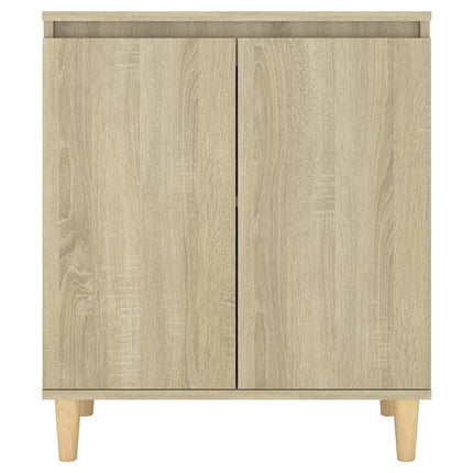 Credenza con Gambe Legno Massello Sonoma 60x35x70cm Multistrato