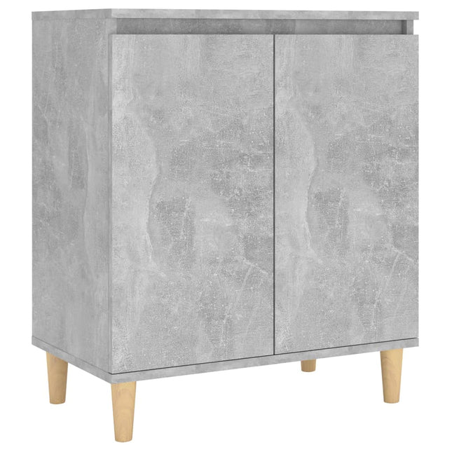 Credenza Gambe Massello Grigio Cemento 60x35x70cm Multistrato