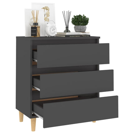 Credenza Grigia 60x35x69 cm in Legno Multistrato