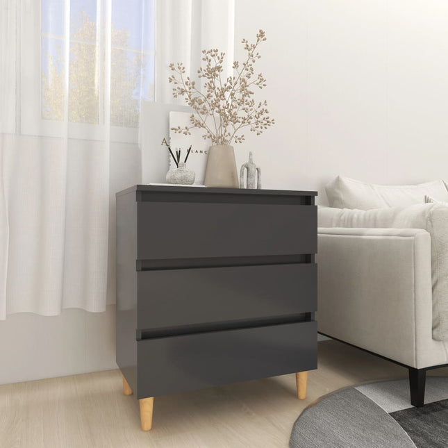 Credenza Grigia 60x35x69 cm in Legno Multistrato