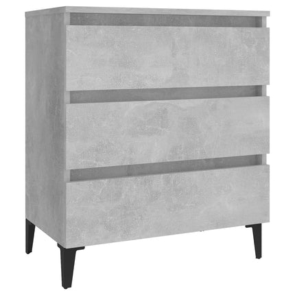 Credenza Grigio Cemento 60x35x69 cm in Legno Multistrato