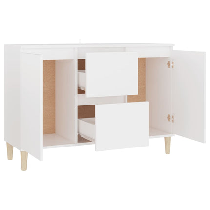 Credenza Bianca 101x35x70 cm in Legno Multistrato