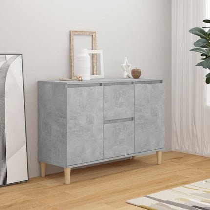 Credenza Grigio Cemento 101x35x70 cm in Legno Multistrato