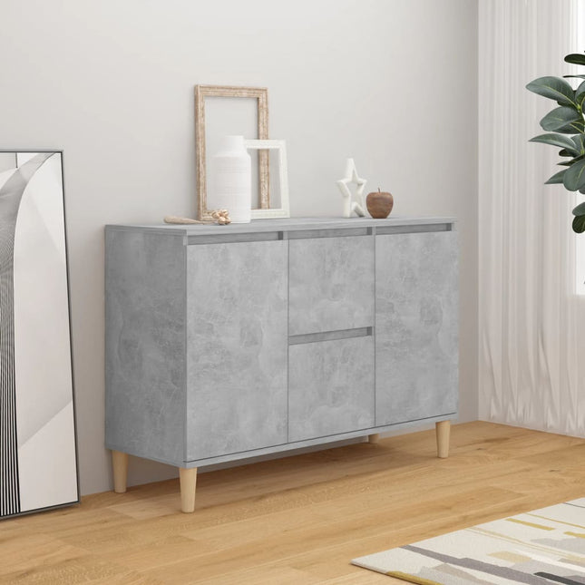 Credenza Grigio Cemento 101x35x70 cm in Legno Multistrato