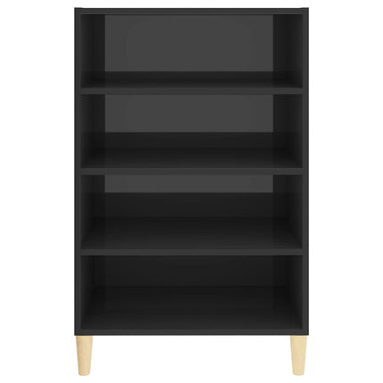 Credenza Grigio Lucido 57x35x90 cm in Legno Multistrato