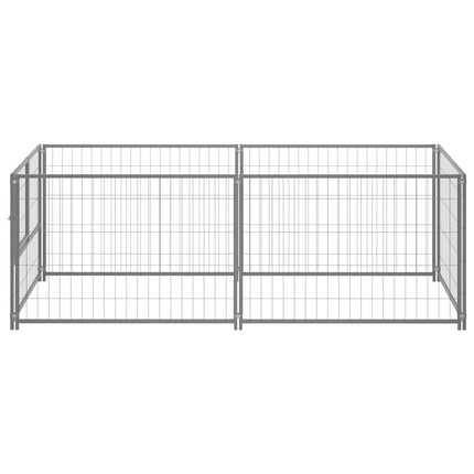 Gabbia per Cani Argento 200x100x70 cm in Acciaio