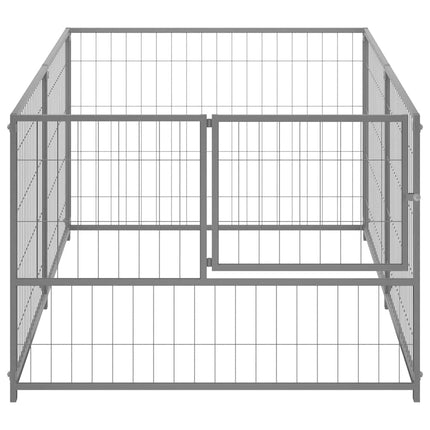 Gabbia per Cani Argento 200x100x70 cm in Acciaio