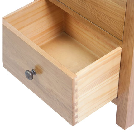 Cassettiera Alta 45x32x110 cm in Legno Massello di Rovere