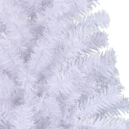Albero di Natale Artificiale MetÃ  con Supporto Bianco 210cm PVC
