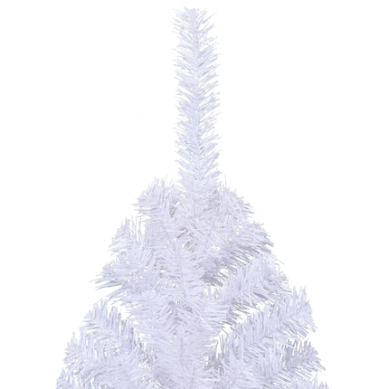 Albero di Natale Artificiale MetÃ  con Supporto Bianco 240cm PVC