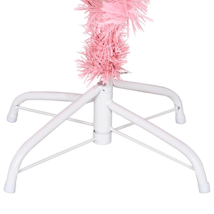 Albero di Natale Artificiale con Supporto Rosa 120 cm PVC