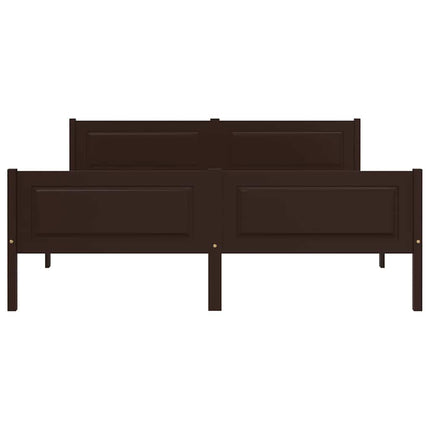 Giroletto Marrone Scuro in Legno Massello di Pino 160x200 cm