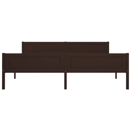 Giroletto Marrone Scuro in Legno Massello di Pino 180x200 cm