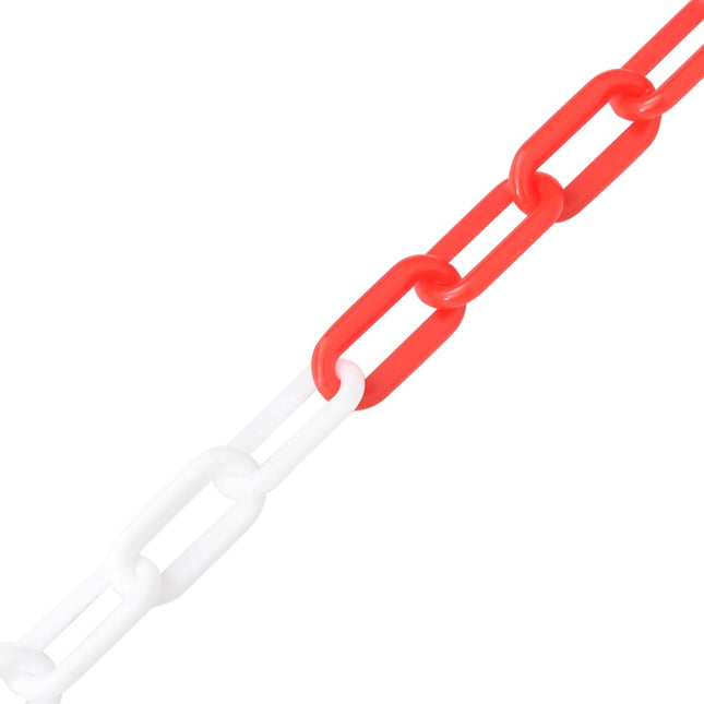 Catena Segnaletica Rossa e Bianca 100 m ÃƒËœ8 mm in Plastica