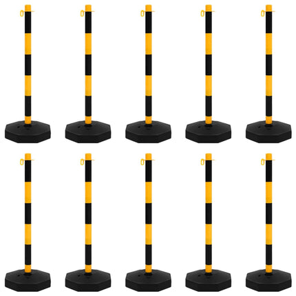 Set di Pali Stradali con Catena in Plastica di 10 m