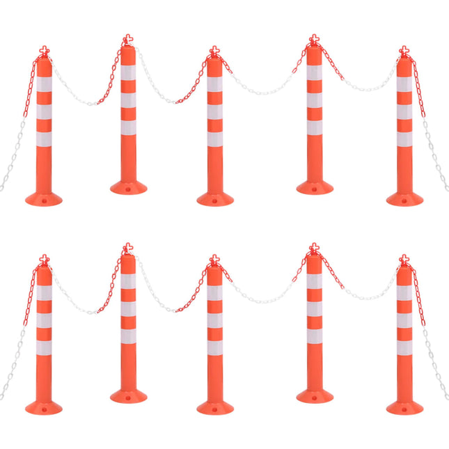 Dissuasori Traffico con Catena 10 pz 75 cm in PE