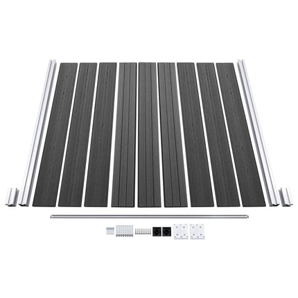Set Pannelli di Recinzione in WPC 1391x186 cm Nero