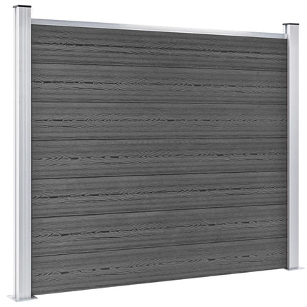 Set Pannelli di Recinzione in WPC 872x146 cm Nero