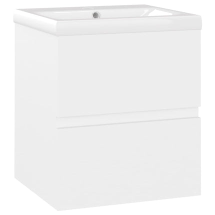 Mobile con Lavabo Integrato Bianco in Legno Multistrato