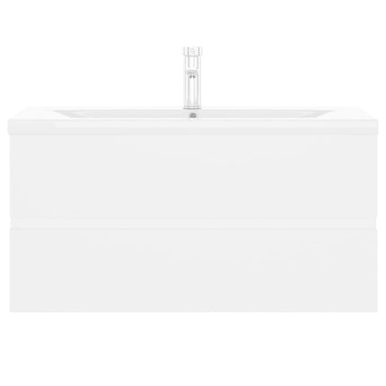 Mobile con Lavabo Integrato Bianco in Legno Multistrato