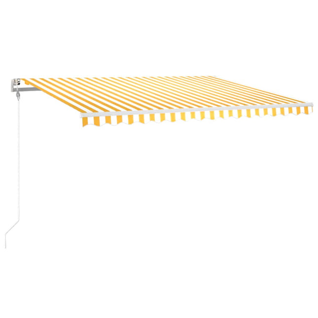 Tenda Automatica con Sensore Vento LED 400x300 cm Gialla Bianca