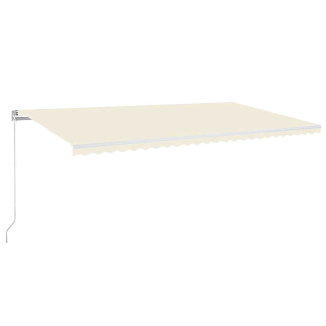 Tenda da Sole Retrattile Manuale con LED 600x300 cm Crema