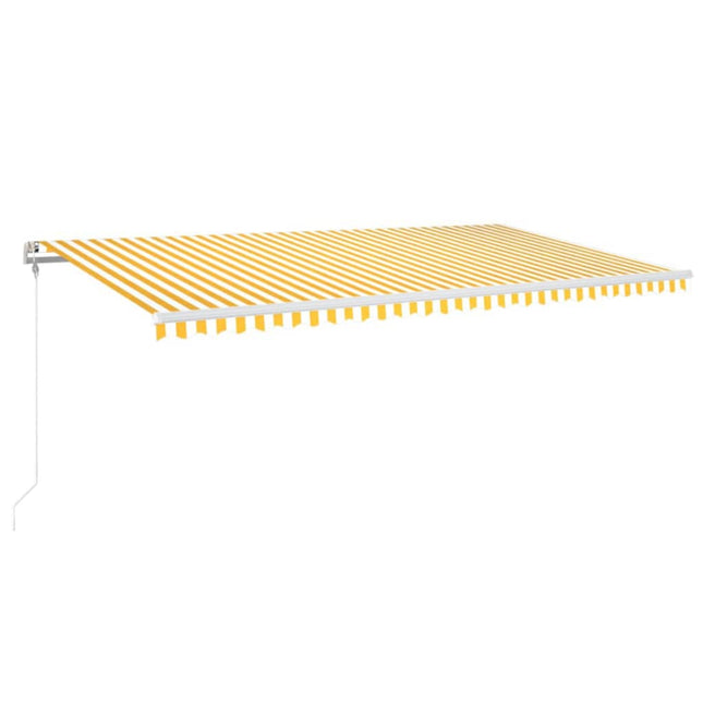 Tenda Automatica con Sensore Vento LED 600x300 cm Gialla Bianca