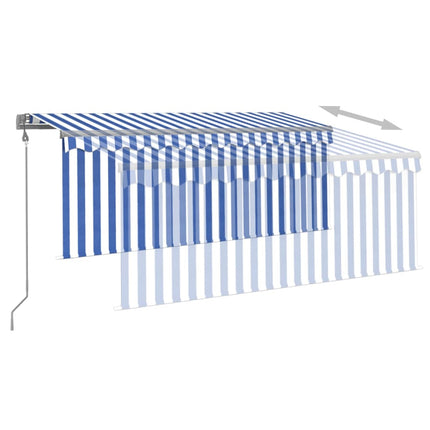 Tenda Automatica LED Sensore Vento 3,5x2,5m Arancione Marrone