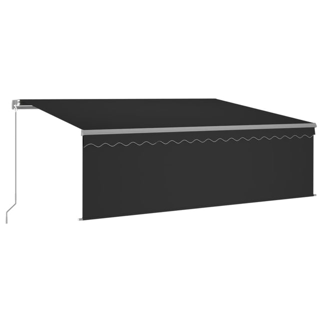 Tenda da Sole Retrattile Manuale con LED 4,5x3 m Antracite