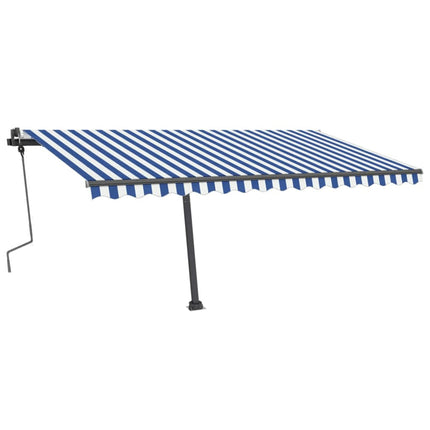Tenda Retrattile Manuale con Palo 450x350 cm Arancione Marrone