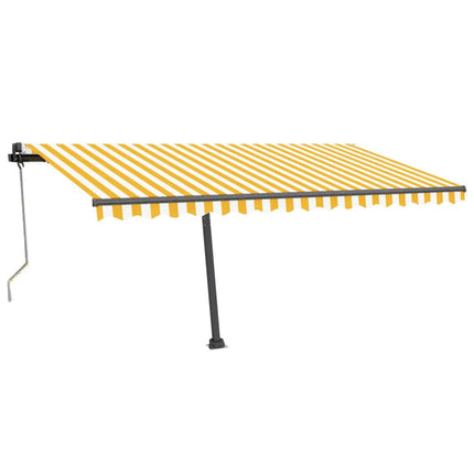 Tenda da Sole Autoportante Automatica 450x350 cm Gialla Bianca
