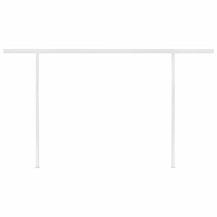 Tenda Automatica con Sensore Vento LED 4x3 m Gialla e Bianca