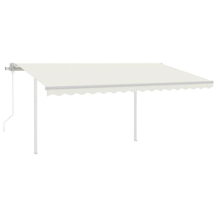 Tenda Automatica con Sensore Vento e LED 4,5x3 m Crema