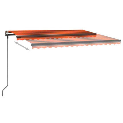 Tenda Automatica con Sensore Vento e LED 4x3 m Arancio Marrone