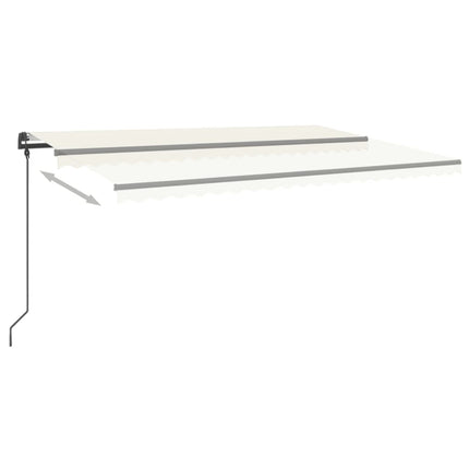 Tenda Automatica con Sensore Vento e LED 5x3 m Crema