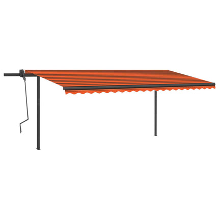 Tenda Automatica con Sensore Vento e LED 5x3 m Arancio Marrone