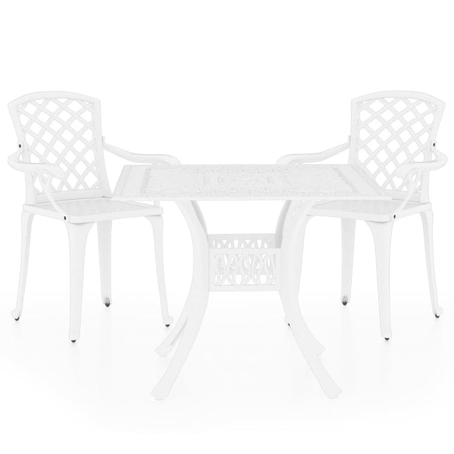 Set da Bistrot 3 pz in Alluminio Pressofuso Bianco