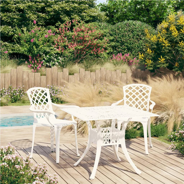 Set da Bistrot 3 pz in Alluminio Pressofuso Bianco