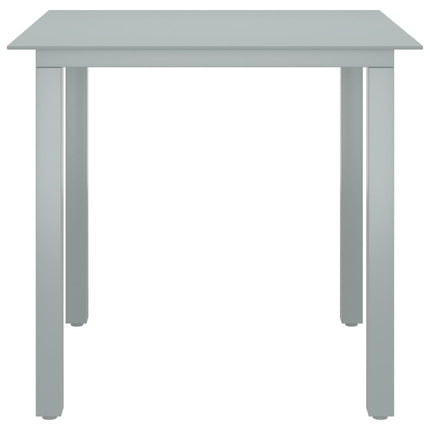 Set Mobili da Pranzo per Giardino 5 pz Alluminio Argento e Nero