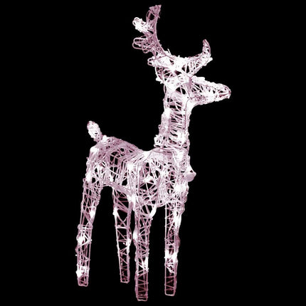 Decorazione Natalizia Renne e Slitta 160 LED 130 cm in Acrilico