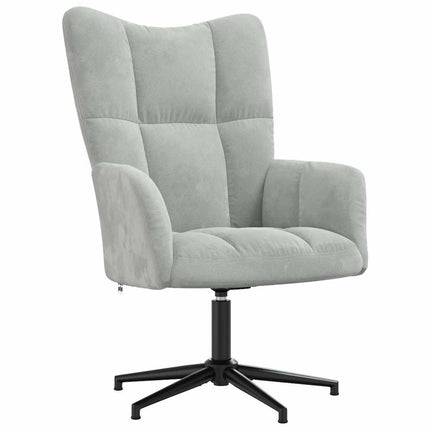 Sedia Relax Grigio Chiaro in Velluto