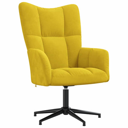 Sedia Relax Giallo Senape in Velluto