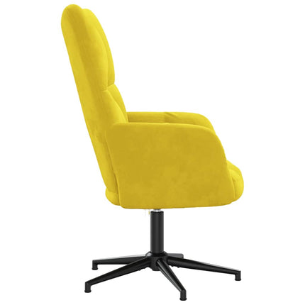 Sedia Relax Giallo Senape in Velluto