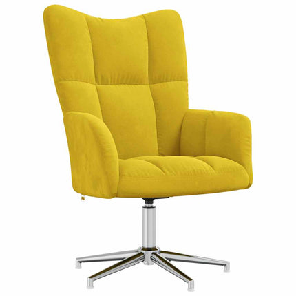 Sedia Relax Giallo Senape in Velluto