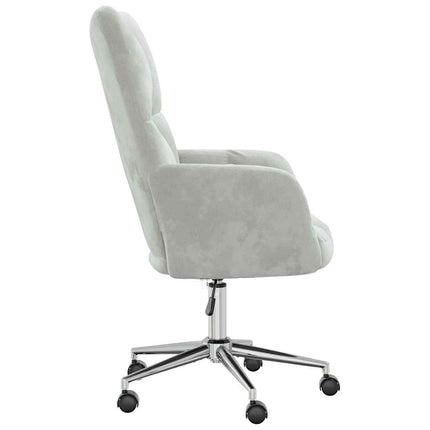 Sedia Relax Grigio Chiaro in Velluto