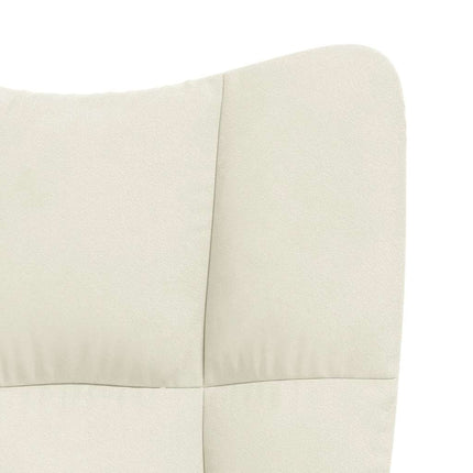 Sedia Relax Bianco Crema Velluto